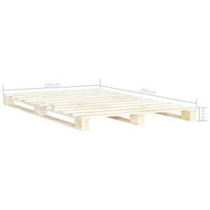 Rám postele z palet masivní borovice 200 x 200 cm - obrázek 6
