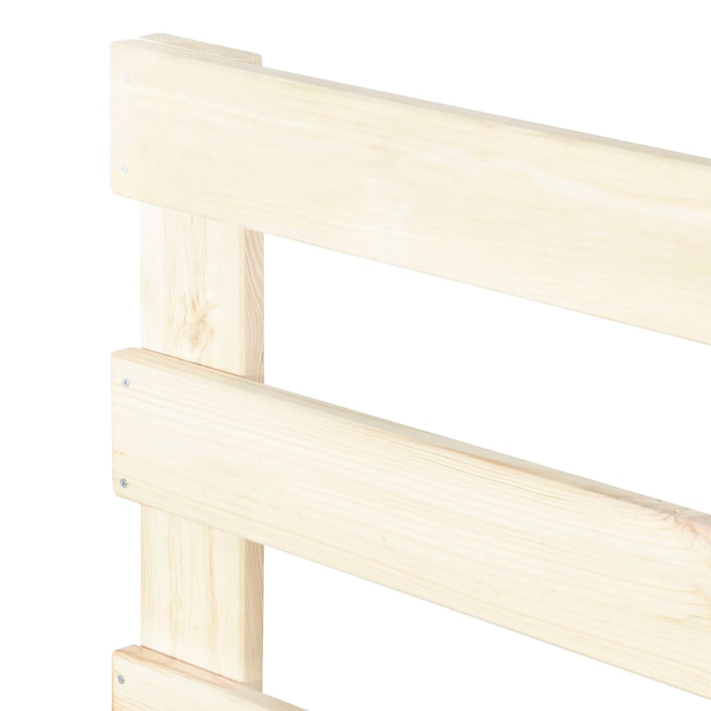 Alternativ bild 2 för VidaXl Pallsängram Massiv Furu Med Huvudända 90X200 Cm