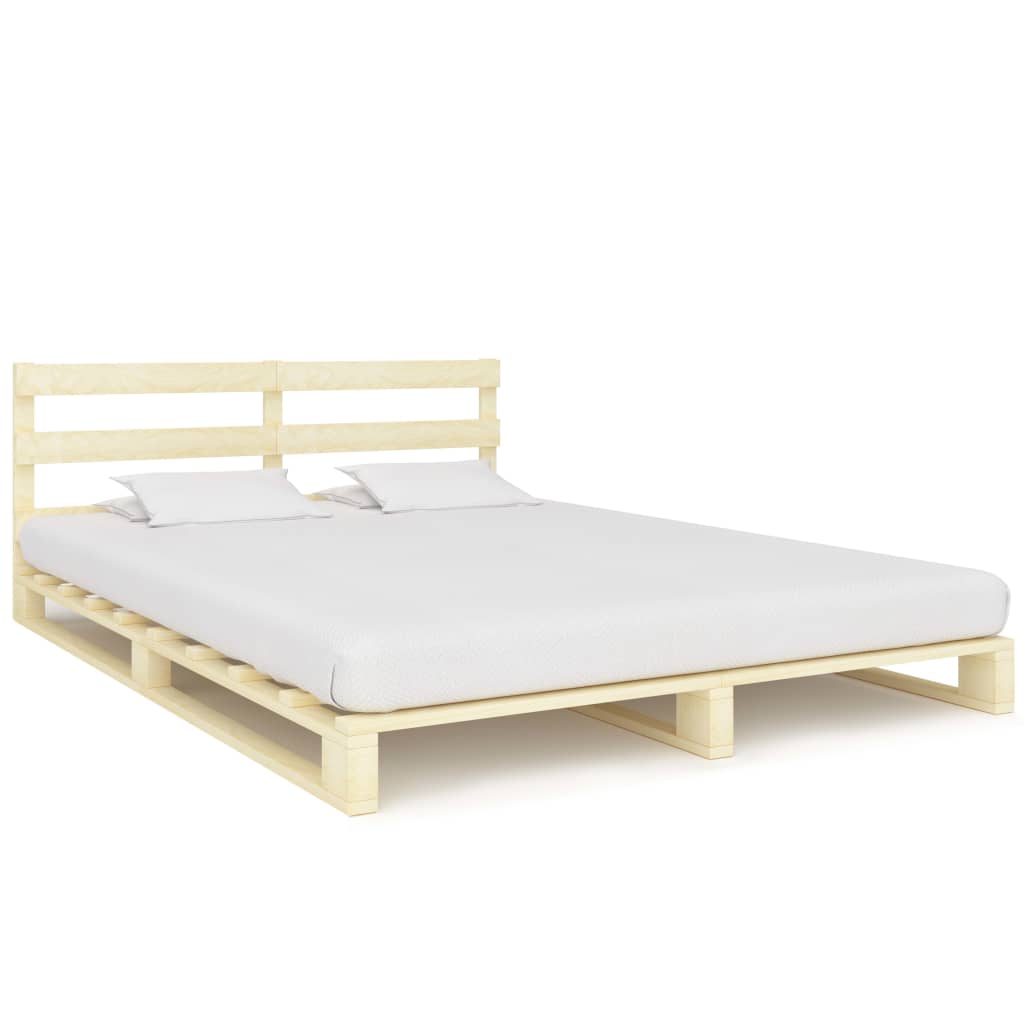 vidaXL Cadru de pat din paleți, 180 x 200 cm, lemn masiv de pin vidaxl.ro