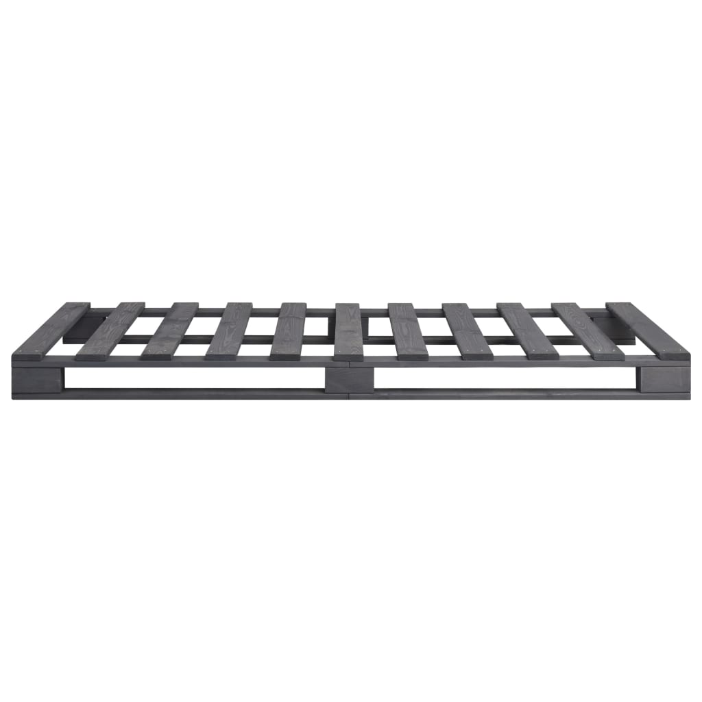 Alternativ bild 1 för VidaXl Pallsängram Grå Massiv Furu 90X200 Cm