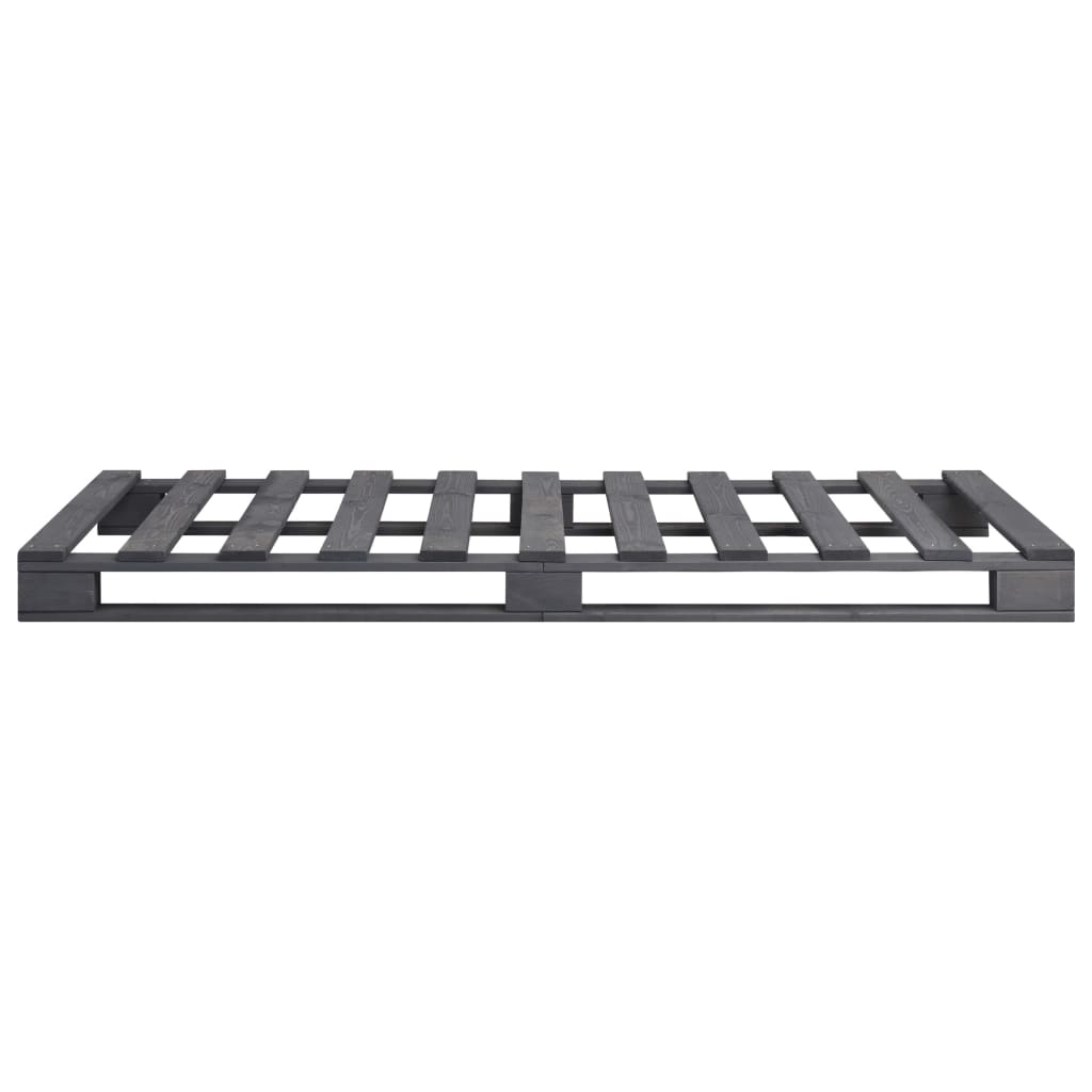 Alternativ bild 1 för VidaXl Pallsängram Grå Massiv Furu 100X200 Cm