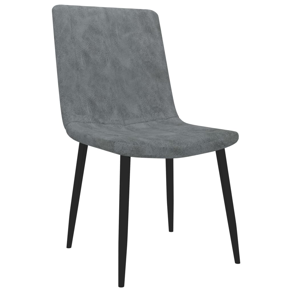 Valgomojo kėdės, 2 vnt., pilkos spalvos, dirbtinė oda | Stepinfit
