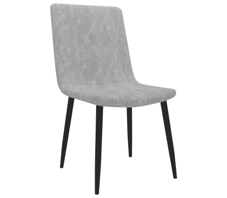 vidaXL Chaises de salle à manger 4 pcs Gris clair Similicuir