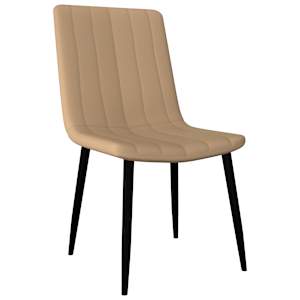 vidaXL Valgomojo kėdės, 2 vnt., kreminės spalvos, dirbtinė oda