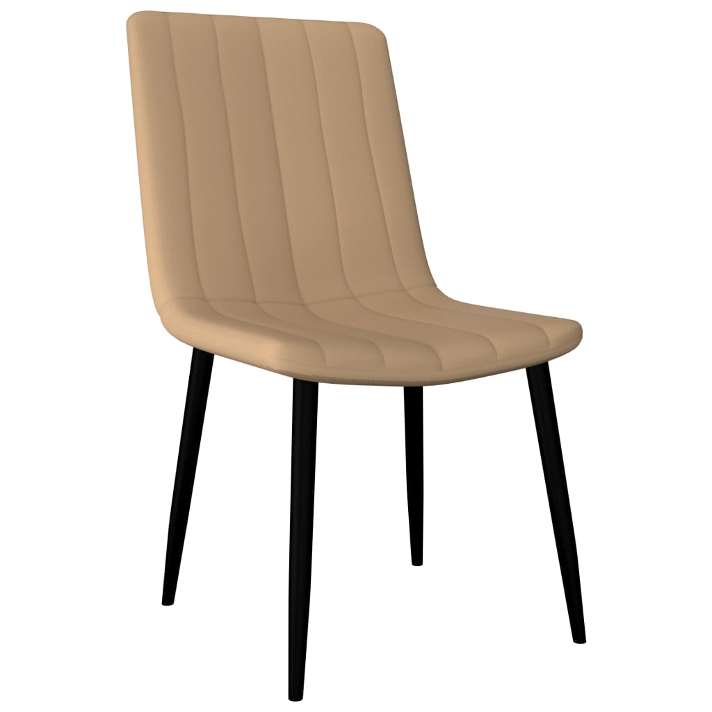 vidaXL Chaises de salle à manger 4 pcs Crème Similicuir