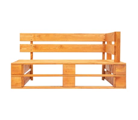 vidaXL Pallet Bench | Honey brown | Impregnated pinewood | 110 x 65 x 55 cm