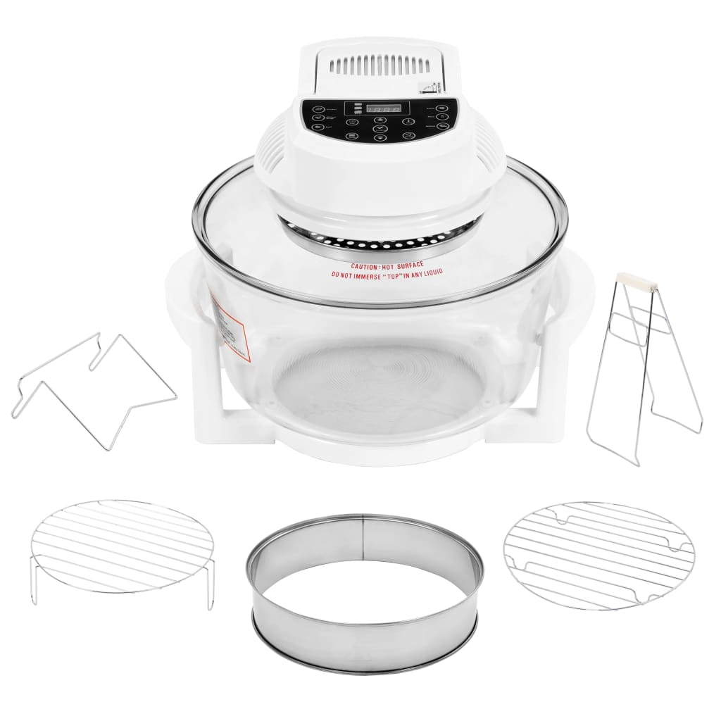 vidaXL Halogen Convection Oven with Extension Ring and Digital Timer 1400 W 17 L