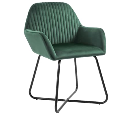 vidaXL Krzesła jadalniane, 4 szt., zielone, aksamitne