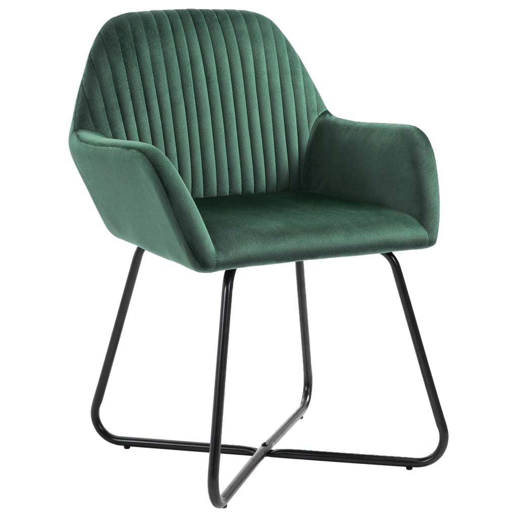 vidaXL Krzesła jadalniane, 6 szt., zielone, aksamitne