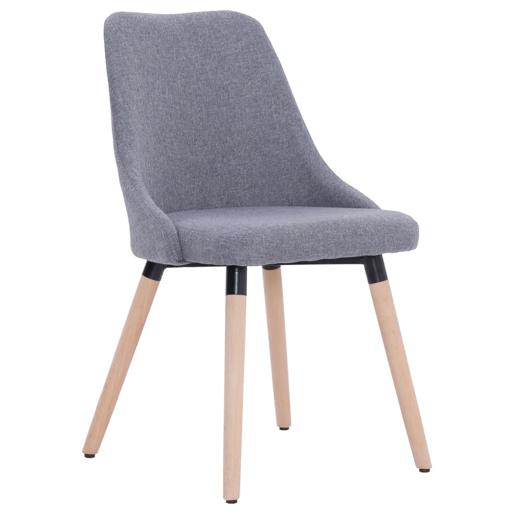 

vidaXL Eetkamerstoelen 4 st stof lichtgrijs