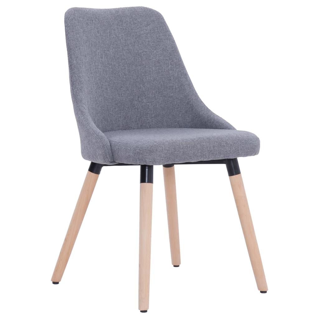 vidaXL Chaises à manger lot de 6 gris clair tissu