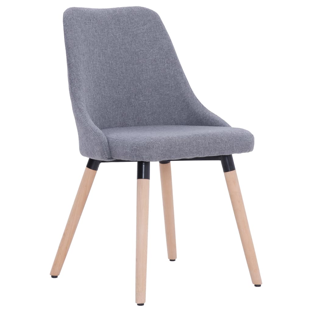 

vidaXL Eetkamerstoelen 6 st stof lichtgrijs