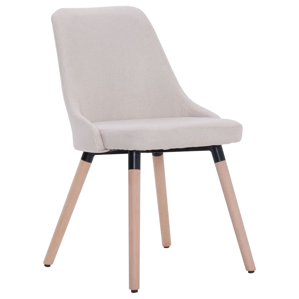 

vidaXL Eetkamerstoelen 6 st stof crème