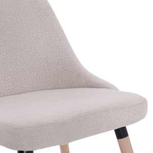 Jídelní židle 6 ks krémové textil - obrázek 7