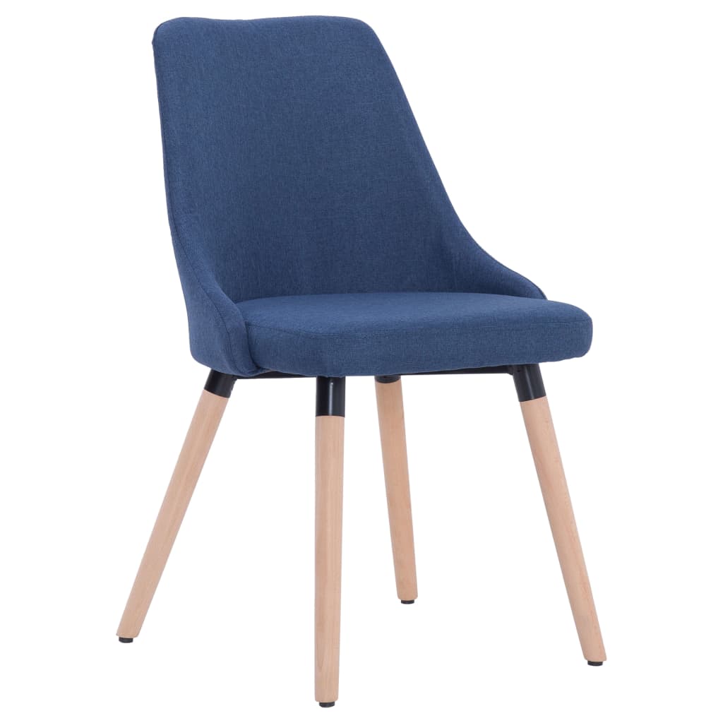 vidaXL Chaises à manger lot de 4 bleu tissu