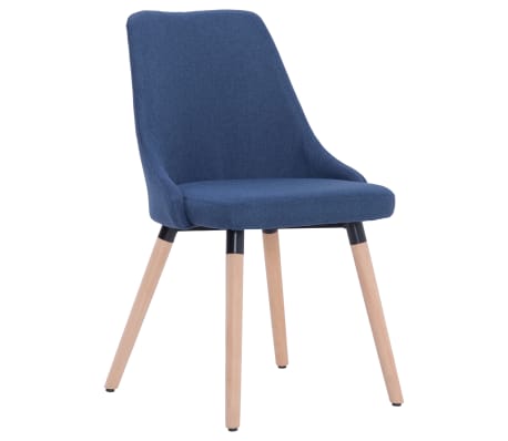 vidaXL Chaises à manger lot de 4 bleu tissu