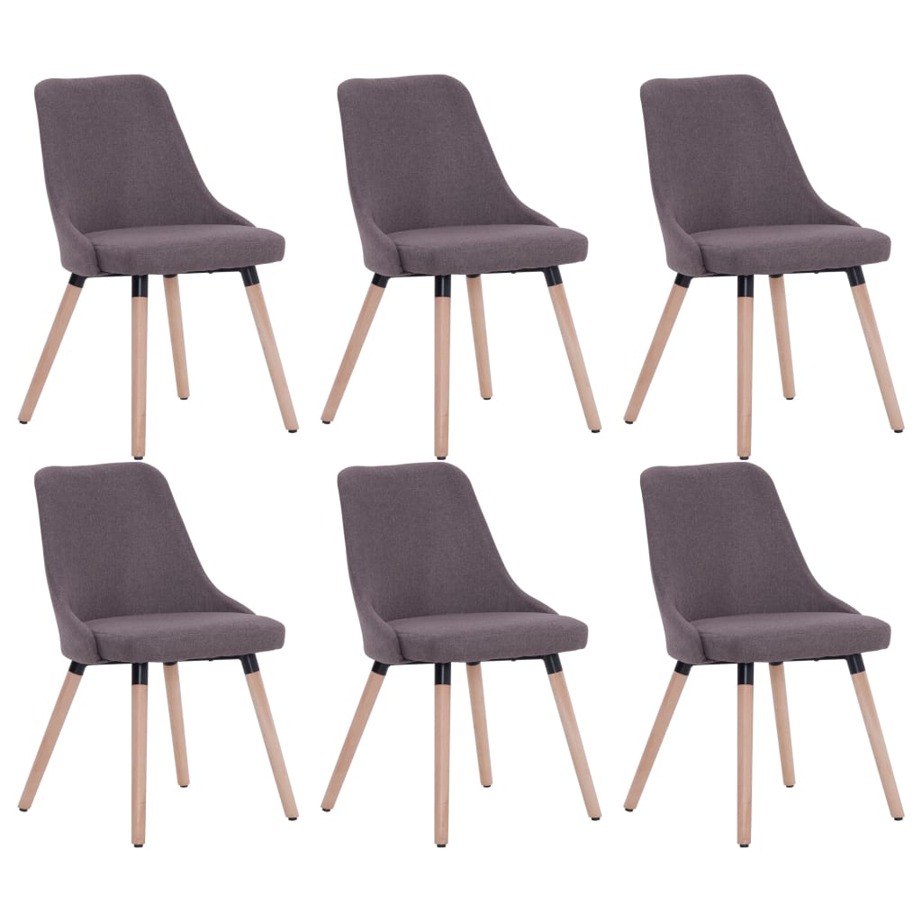 Valgomojo kėdės, 6 vnt., taupe sp., audinys (3x283634) | Stepinfit