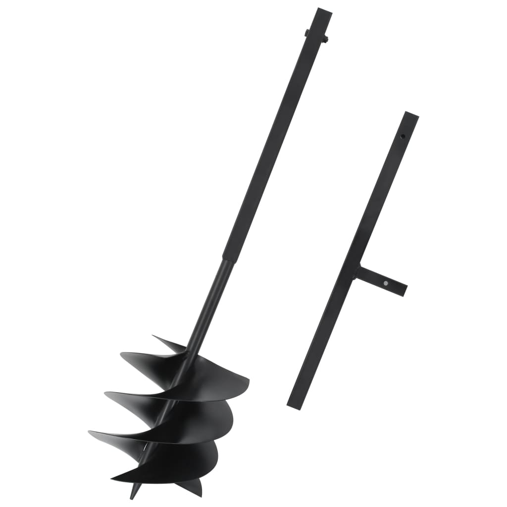Image of vidaXL Ground Drill with Handle 250 mm Steel Black