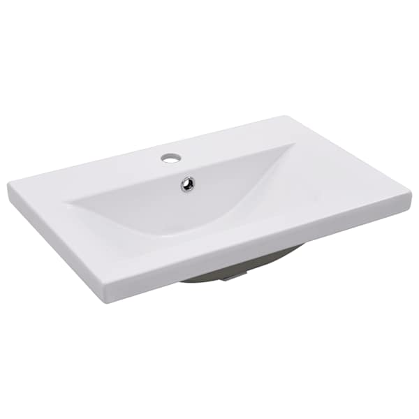 vidaXL sisseehitatud valamu, 61 x 39,5 x 18,5 cm, keraamiline, valge