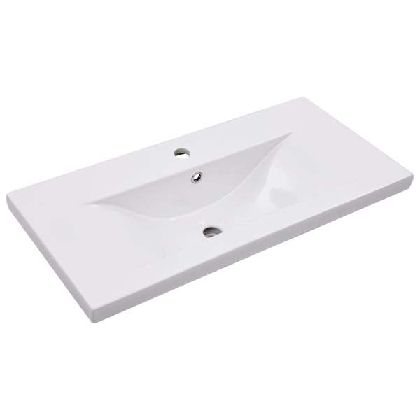 vidaXL sisseehitatud valamu, 81 x 39,5 x 18,5 cm, keraamiline, valge