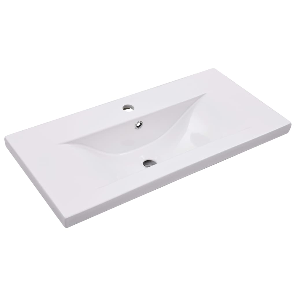 vidaXL Inbouwwastafel 81x39,5x18,5 cm keramiek wit