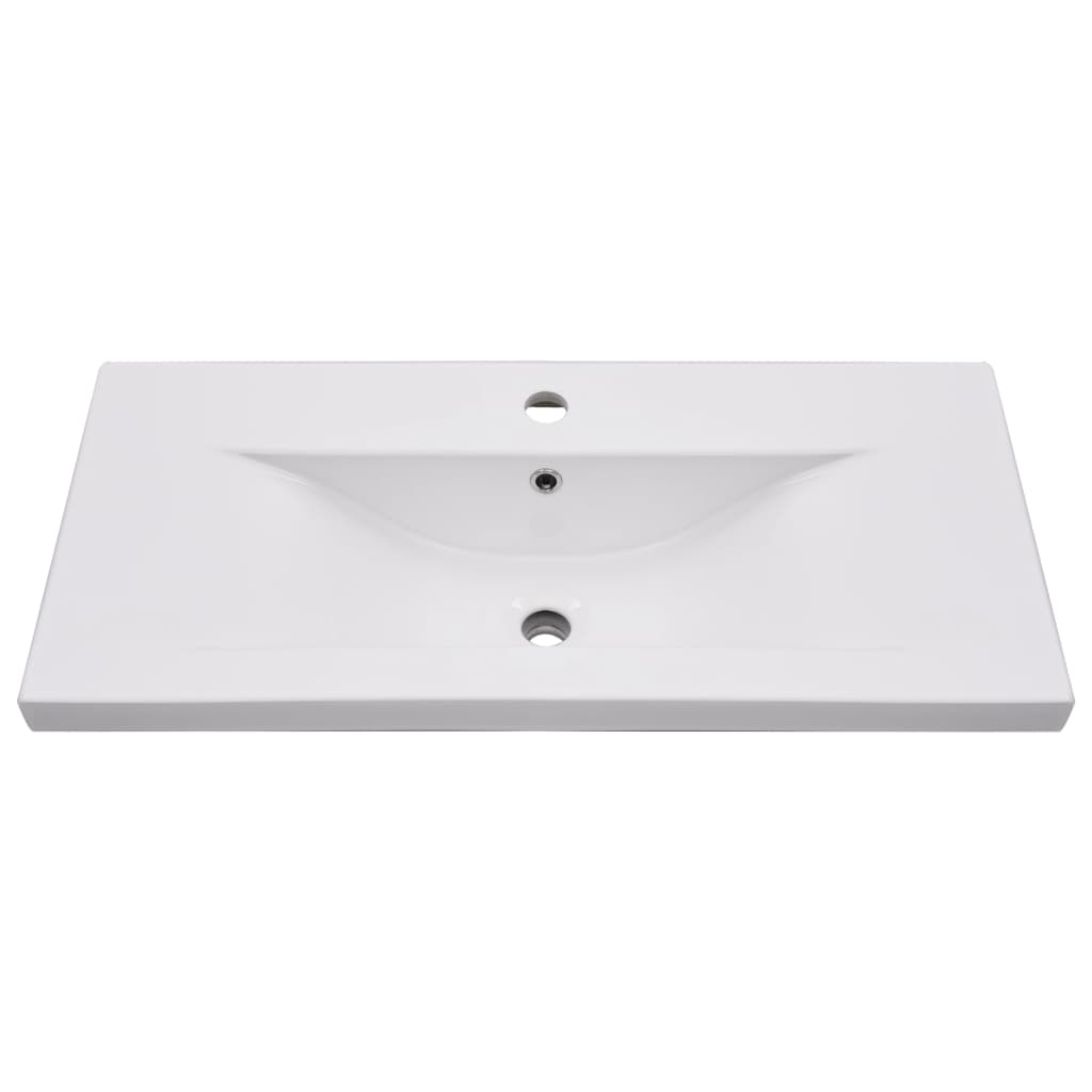 vidaXL Inbouwwastafel 81x39,5x18,5 cm keramiek wit afbeelding