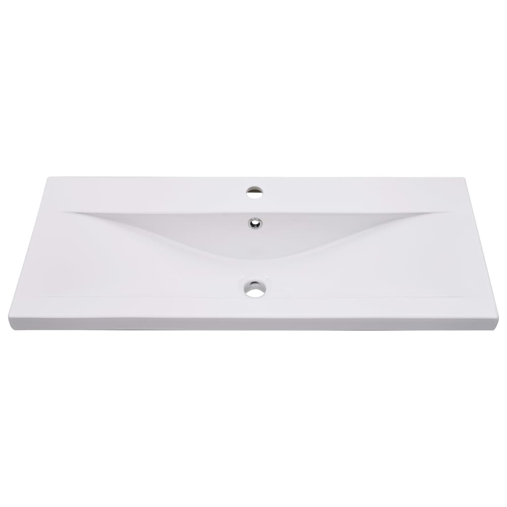 vidaXL Built-in Basin 35.8"x15.6"x7.3" Ceramic White