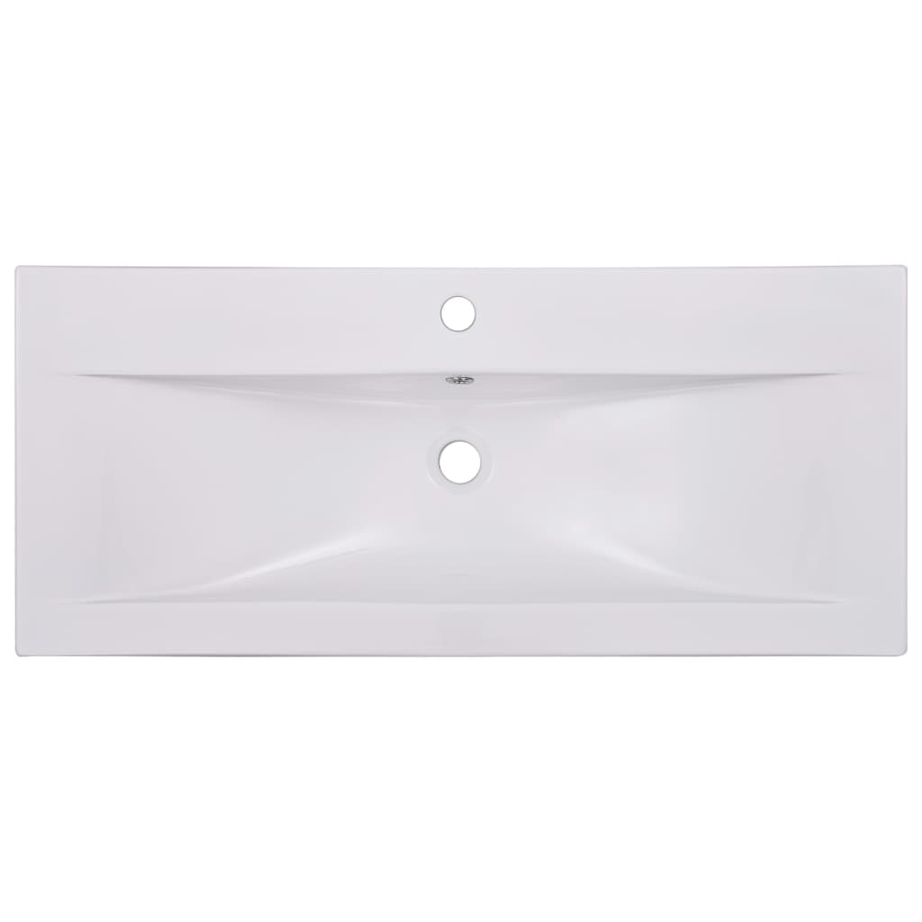 vidaXL Built-in Basin 35.8"x15.6"x7.3" Ceramic White