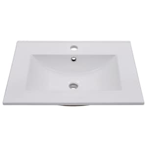 vidaXL Įmontuojamas praustuvas, baltas, 60,5x46,3x17,5cm, keramika