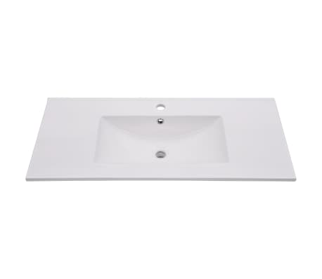 vidaXL Lavabo encastrado de cerámica blanco 100,5x46,3x17,5 cm