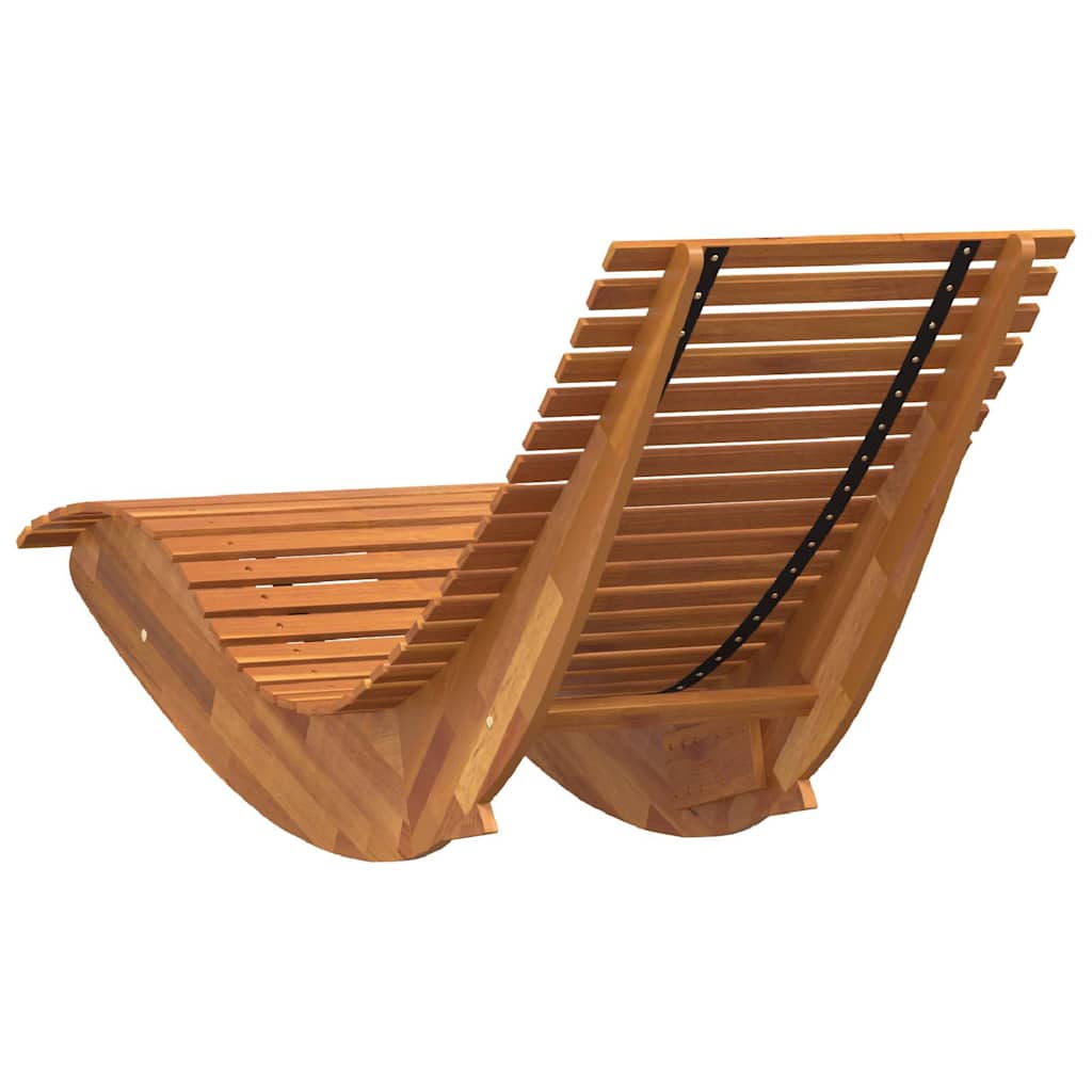 Keinuvat aurinkotuolit 2 kpl akaasiapuu - Image 7