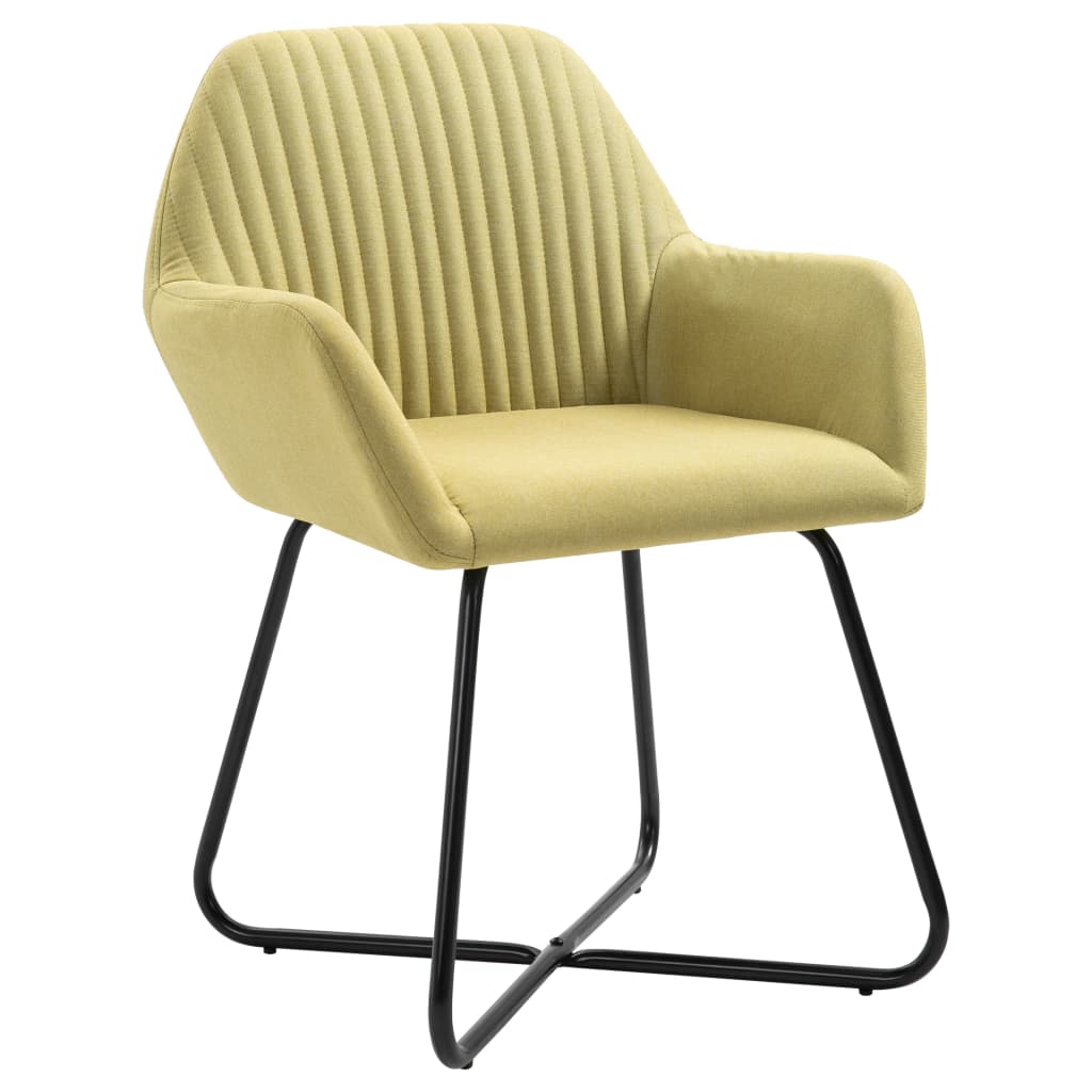 

vidaXL Eetkamerstoelen 4 st stof groen