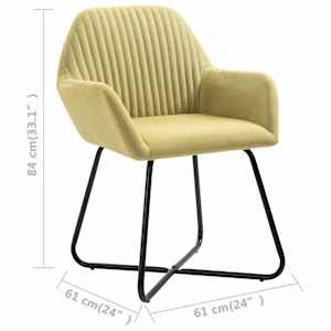 Jídelní židle 4 ks zelené textil - obrázek 8