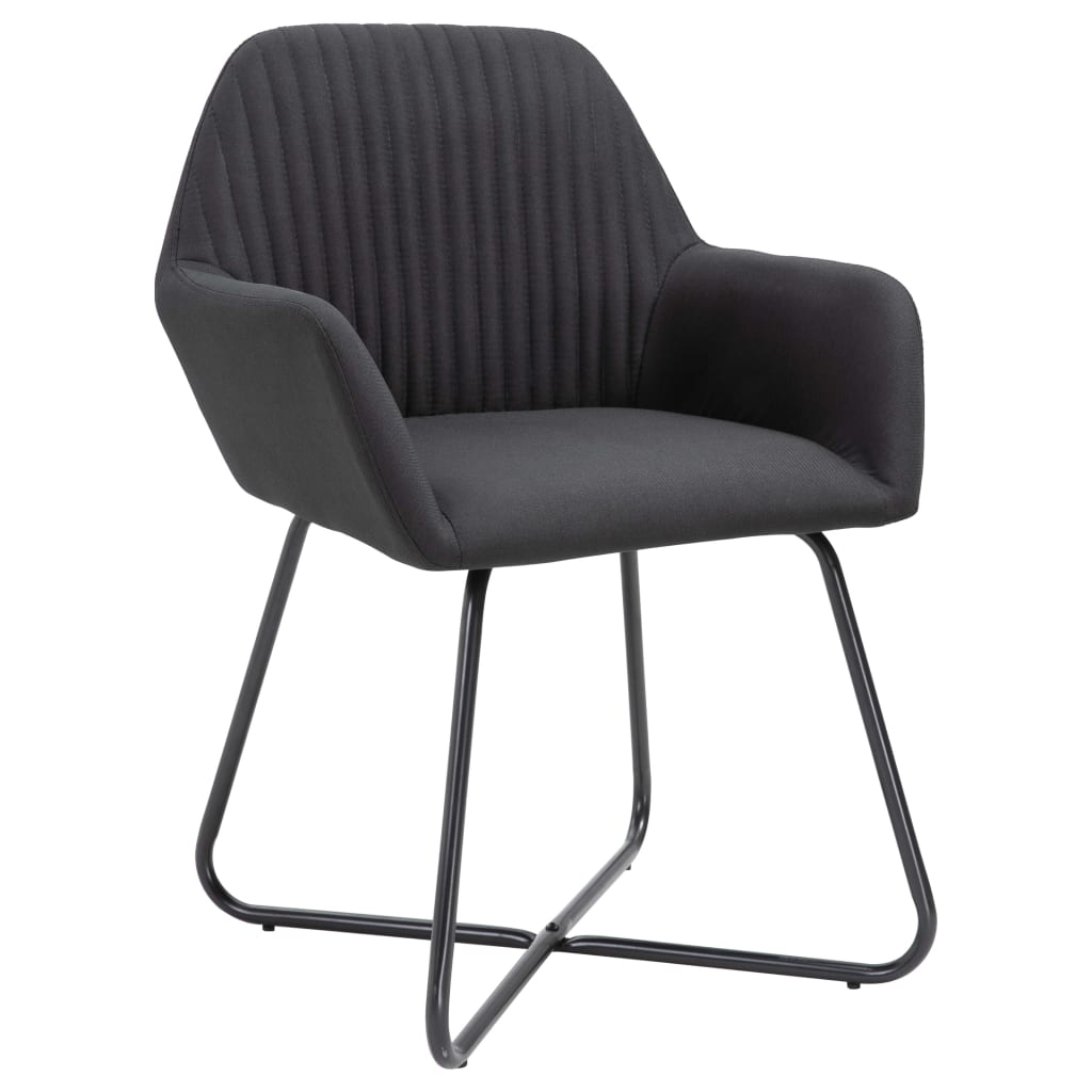 

vidaXL Eetkamerstoelen 4 st stof zwart