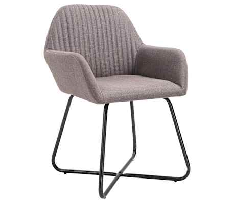vidaXL Dining Chairs 4 pcs Taupe Fabric
