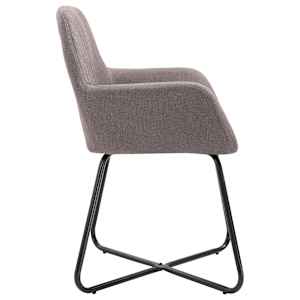 Jídelní židle 6 ks taupe textil - obrázek 4