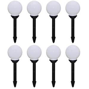Zunanje svetilke za osvetlitev poti 8 kosov LED 15 cm s konico