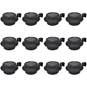 vidaXL p&auml;ikesepatareiga aiavalgustid 12 tk LED must