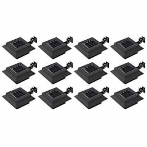 vidaXL p&auml;ikesepatareiga aiavalgustid 12 tk LED kandiline 12 cm must