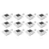 vidaXL p&auml;ikesepatareiga aiavalgustid 12 tk LED kandiline 12 cm valge