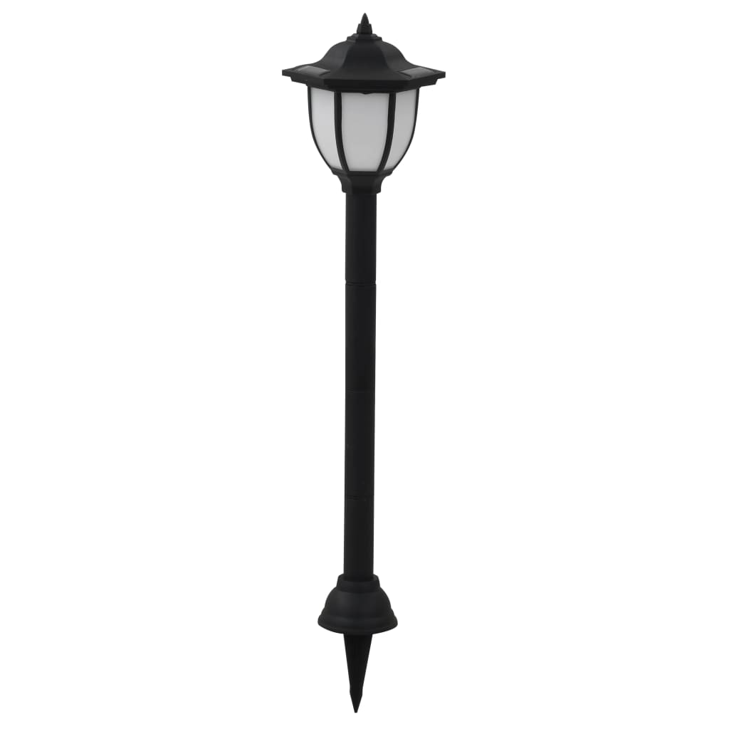 vidaXL Lămpi solare de exterior cu LED, 6 buc., negru
