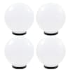vidaXL LED-lambid, 4 tk, kera, 25 cm, PMMA