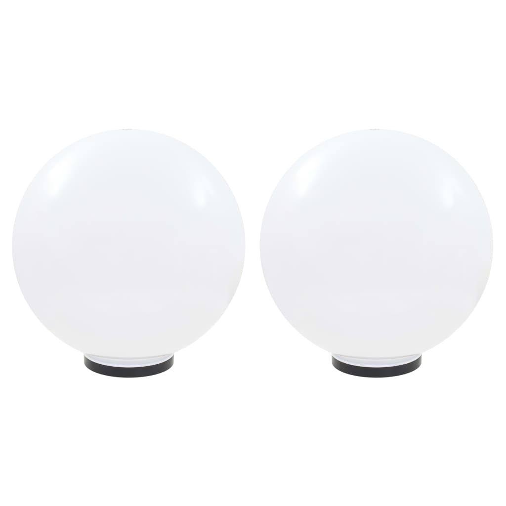 vidaXL Lămpi glob cu LED, 2 buc., 50 cm, PMMA, sferic vidaXL imagine noua 2022