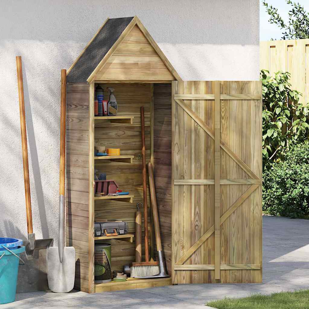 vidaXL Magazie unelte de grădină cu ușă 69,5x32x178 cm lemn pin tratat