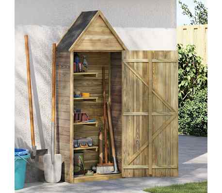 vidaXL aiakuur uksega, 69,5 x 32 x 178 cm, immutatud m&auml;nnipuit