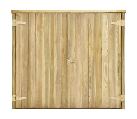 vidaXL Vrtna lopa za orodje 135x60x123 cm impregnirana borovina