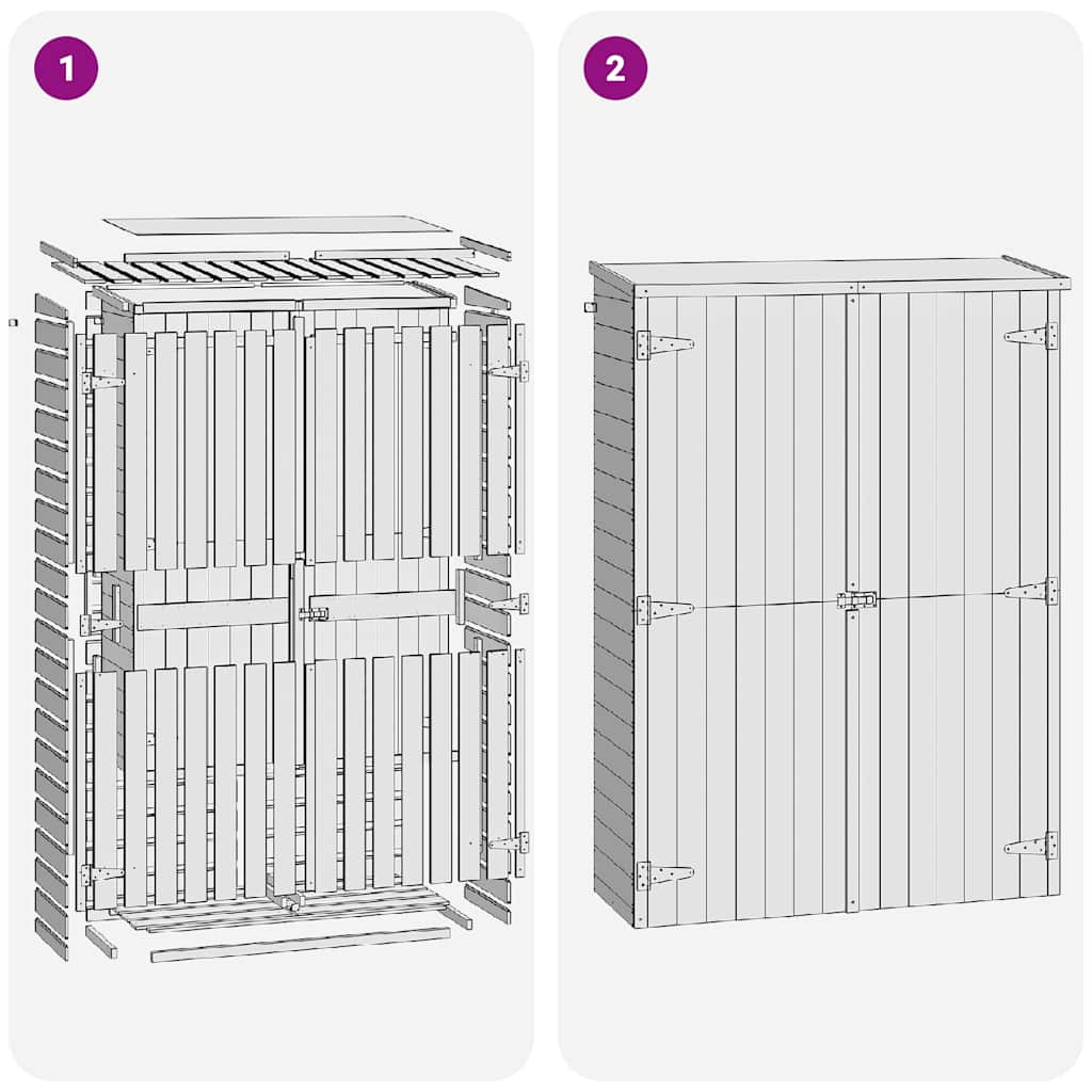 Garten Geräteschuppen Gerätehaus Gartenschuppen Kiefernholz Imprägniert vidaXL - Bild 12 von 36