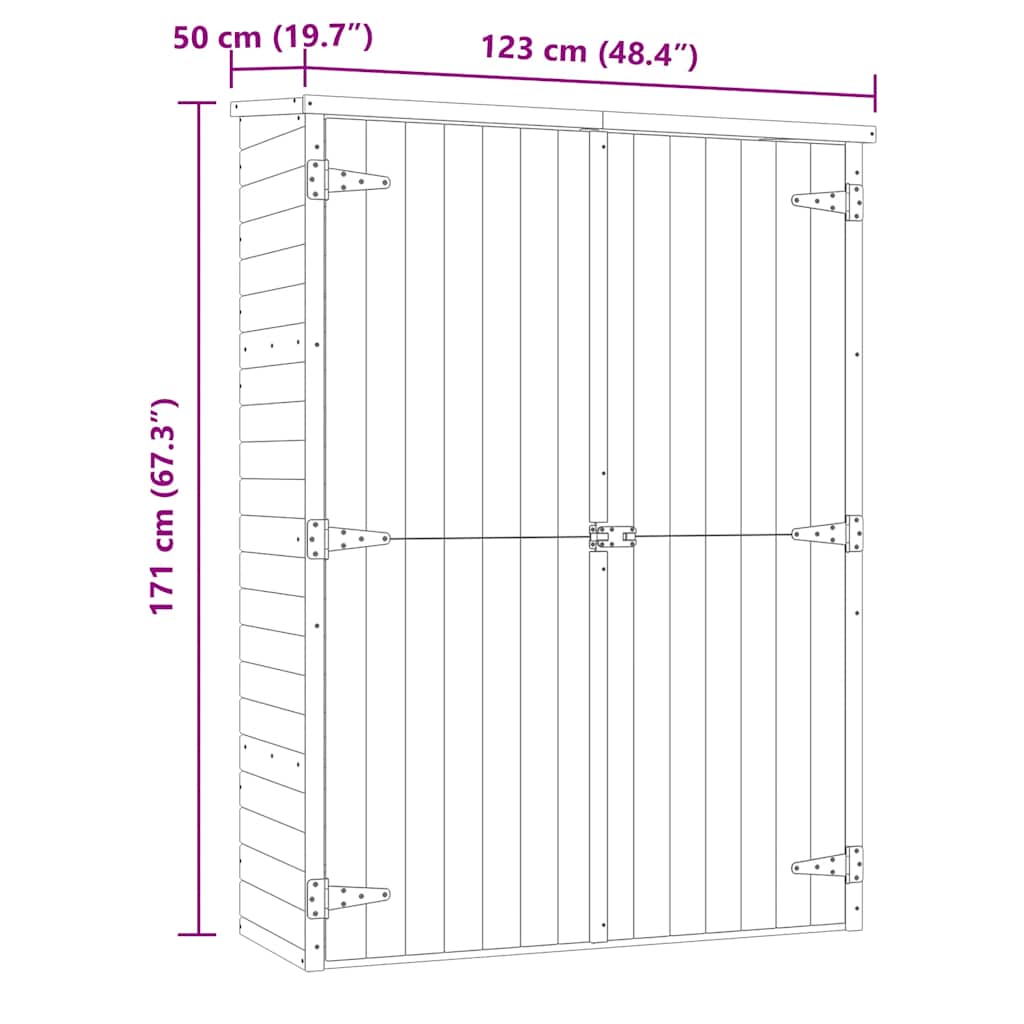Garten Geräteschuppen Gerätehaus Gartenschuppen Kiefernholz Imprägniert vidaXL - Bild 13 von 36