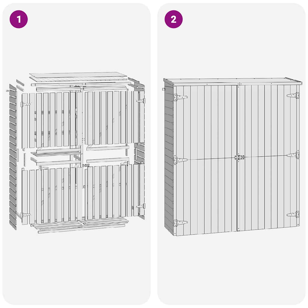 Garten Geräteschuppen Gerätehaus Gartenschuppen Kiefernholz Imprägniert vidaXL - Bild 23 von 36