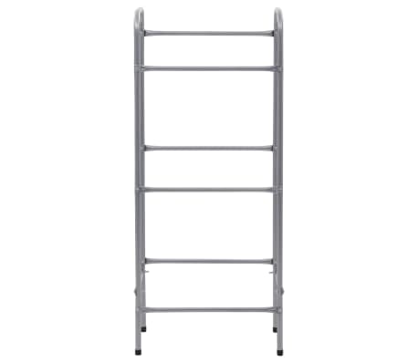 vidaXL Ράφι Αποθήκευσης για 3 Κιβώτια Ασημί 50x33x116 εκ. Ατσάλινο